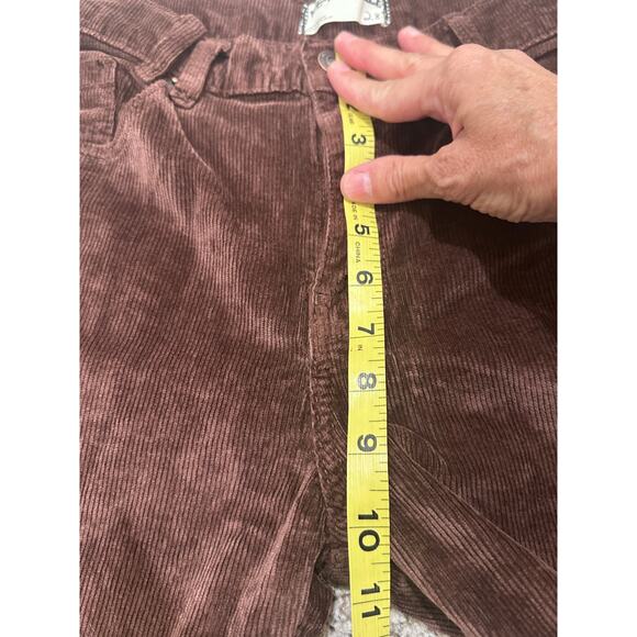 NWT We the Free Risk Taker High Rise Straight Corduroy Chocolate Truffle, 28 - Picture 6 of 8